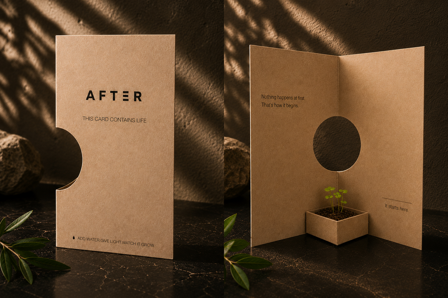 AFTER gift - Growing Greeting Card